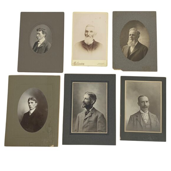 Antique Early 19th Century Set Of 9 ID'd Mens Portrait Photographs Collection - Picture 2 of 16